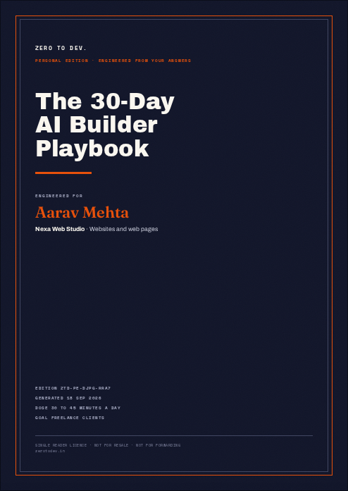 Cover of a real generated Personal Edition, engineered for a test buyer